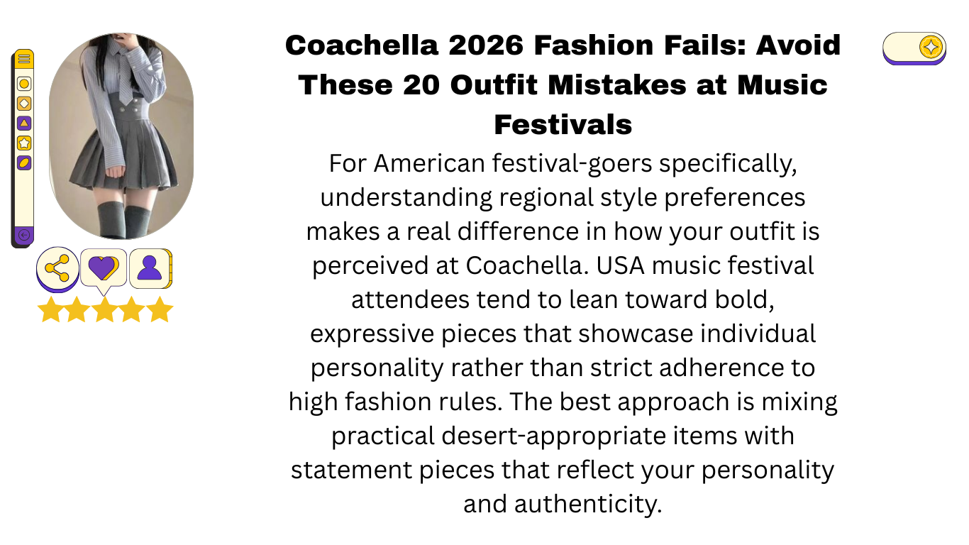 Coachella 2026 Fashion Fails: Avoid These 20 Outfit Mistakes at Music Festivals
