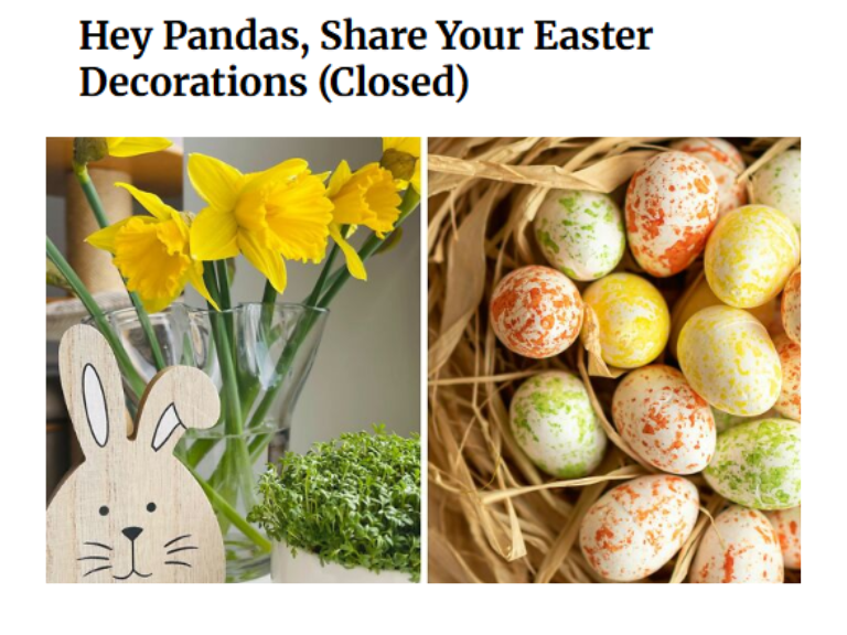 Hey Pandas, Share Your Easter Decorations (Closed)