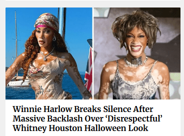 Winnie Harlow Breaks Silence After Massive Backlash Over ‘Disrespectful’ Whitney Houston Halloween Look