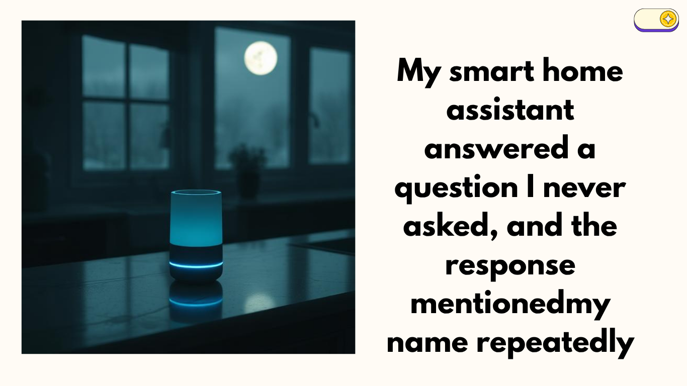 My smart home assistant answered a question I never asked, and the response mentionedmy name repeatedly